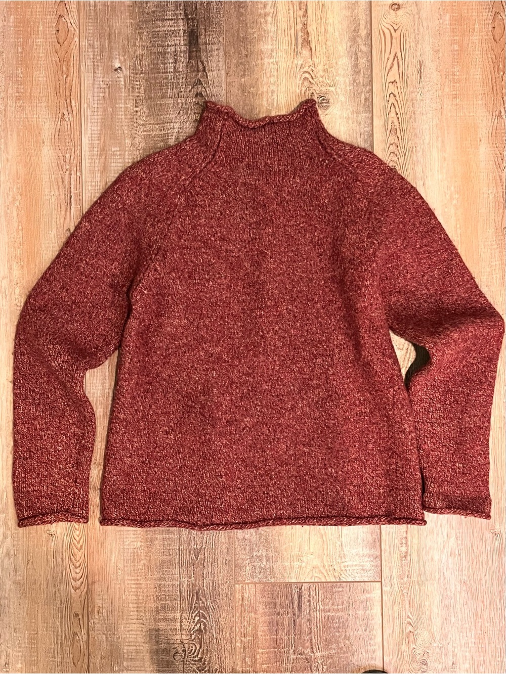 J.Crew wool roll-neck marled vintage.
(90s/Y2k) sweater SZ.M